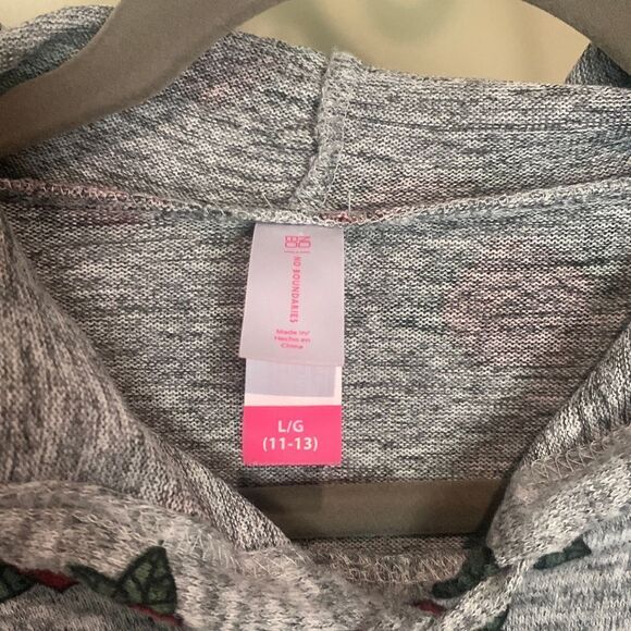 Roses Lightweight Gray Hooded Sweatshirt - Picture 4 of 6